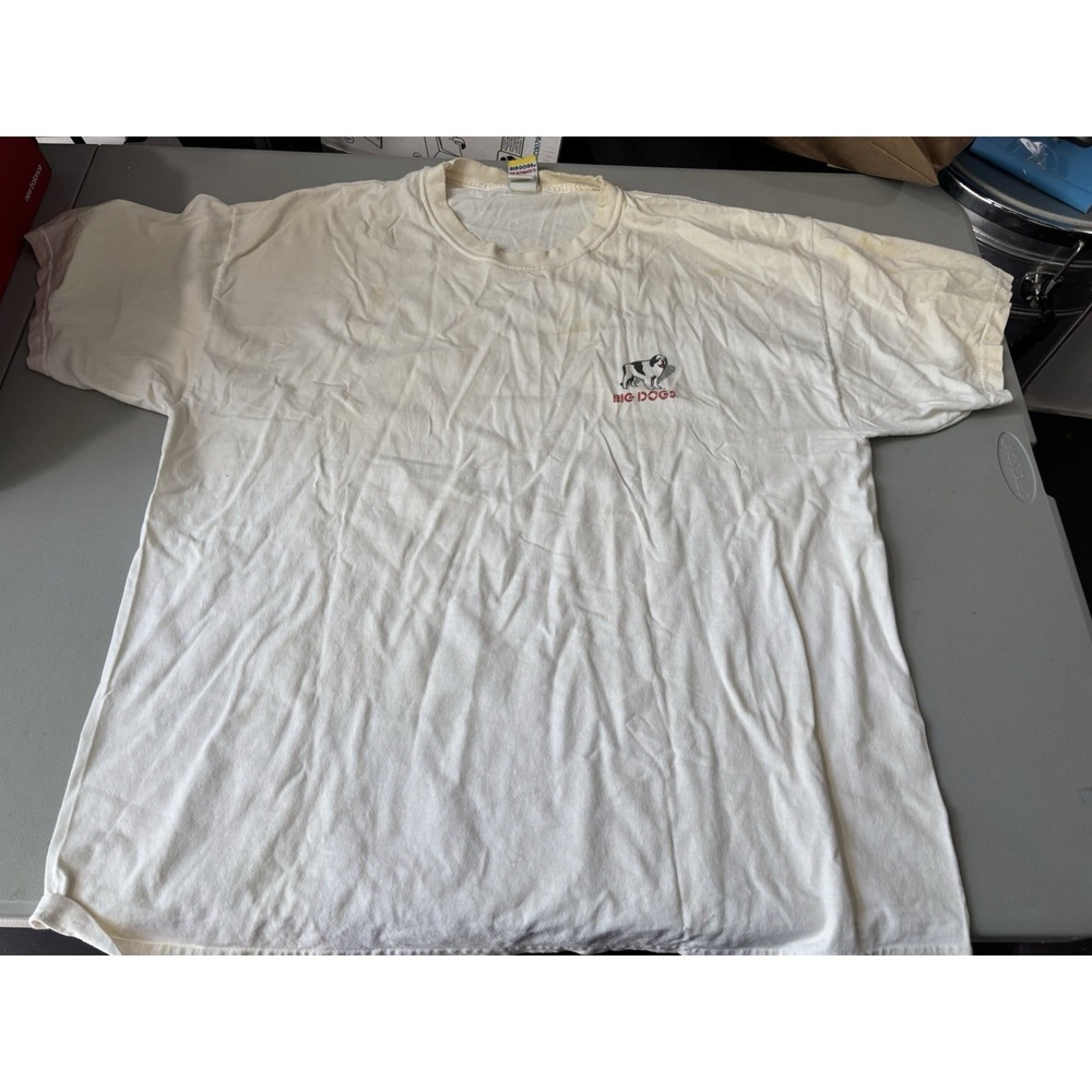 Vtg Big Dogs Guard Dog On Duty XL White T Shirt